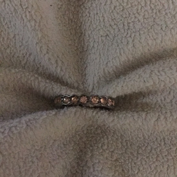 EXPRESS Ring. Silver with blush pink rhinestones - Picture 6 of 6